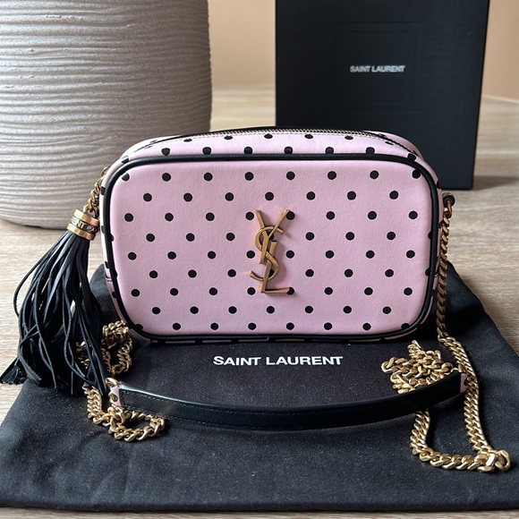 Saint Laurent Mini Lou Polka Dot Print Leather Camera Crossbody Bag - Picture 3 of 9